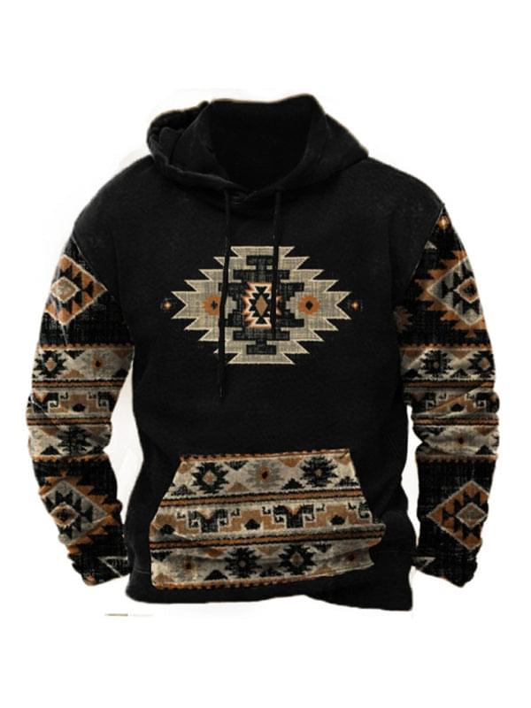Bold Patterns Long Sleeve Drawstring Hoodie