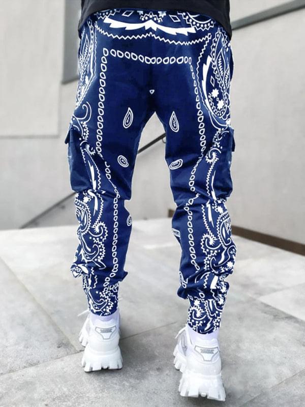 Cashew Flower Printed Cargo Pants