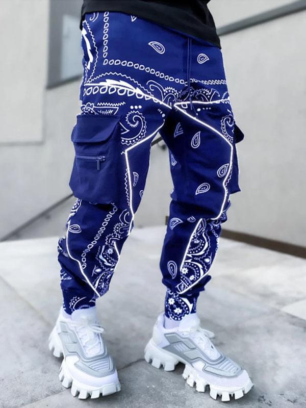 Cashew Flower Printed Cargo Pants