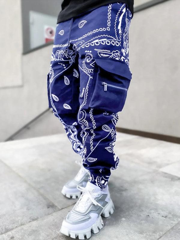 Cashew Flower Printed Cargo Pants