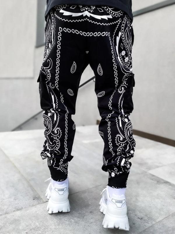 Cashew Flower Printed Cargo Pants