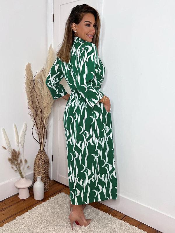 Button Front Midi Dress