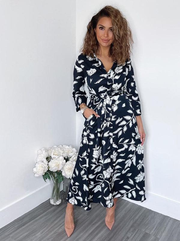 Button Front Midi Dress