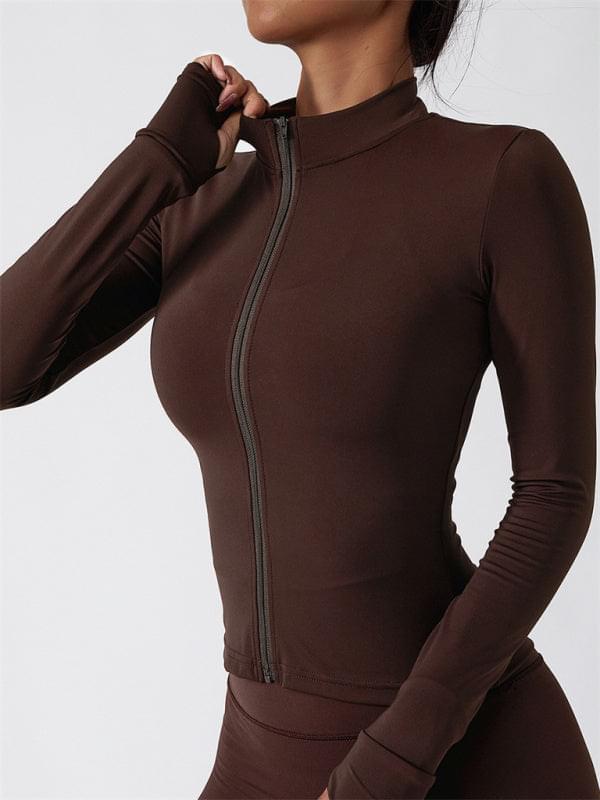 Breathable long-sleeved exercise jacket
