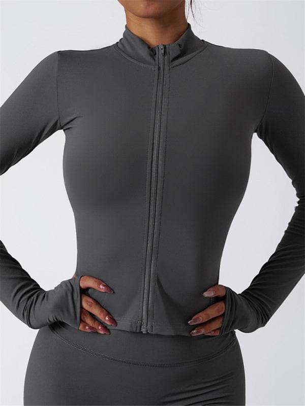 Breathable long-sleeved exercise jacket