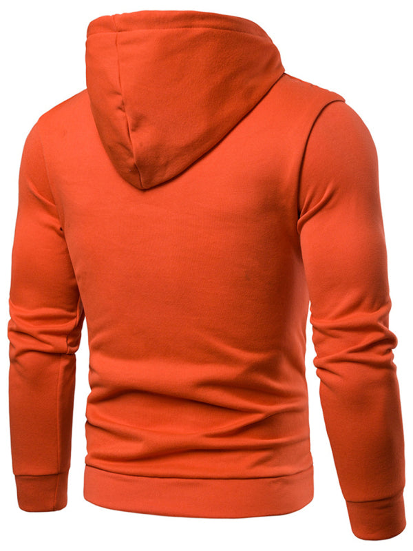 Solid Color Slim Fit Hoodie - Serenity Land fashion