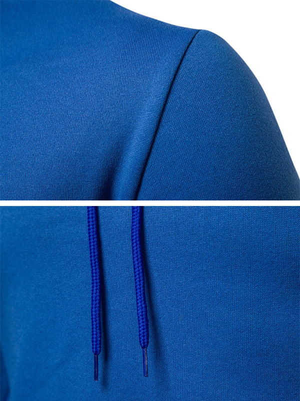 Solid Color Slim Fit Hoodie - Serenity Land fashion