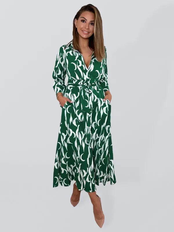 Button Front Midi Dress - Image #2