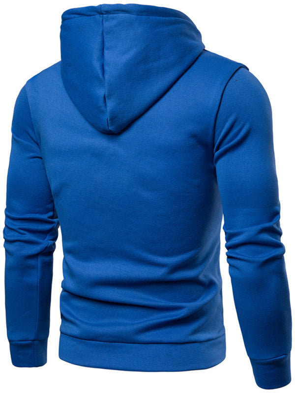 Solid Color Slim Fit Hoodie - Serenity Land fashion