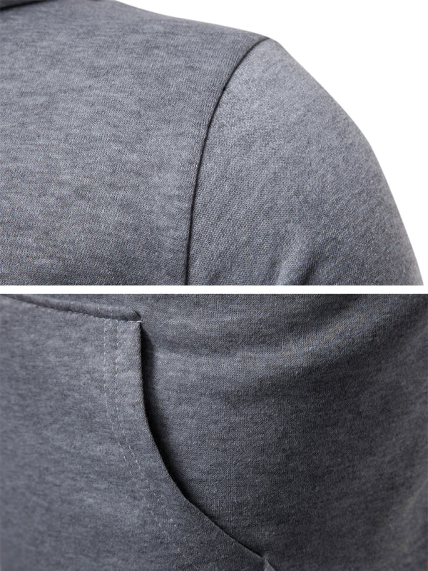 Solid Color Slim Fit Hoodie - Serenity Land fashion