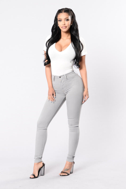 Women's High Waist Skinny Jeans - Serenity Land fashion