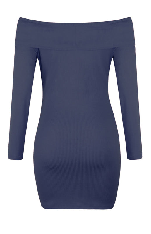 Women's Casual One-Shoulder Maternity Dress - Serenity Land fashion