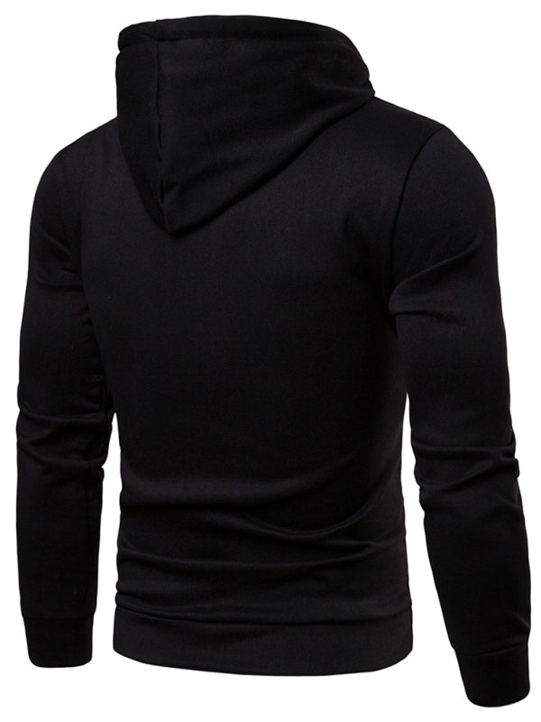 Solid Color Slim Fit Hoodie - Serenity Land fashion