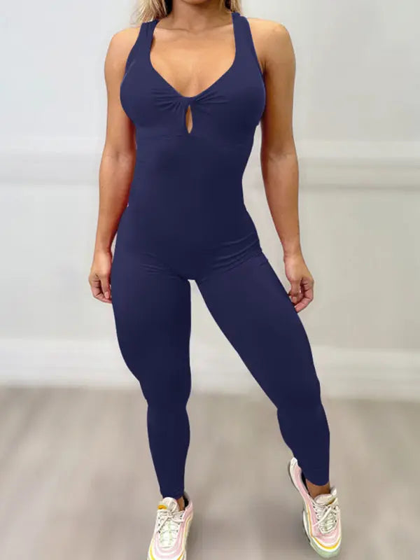 Backless yoga jumpsuit - Serenity Land fashion