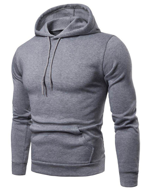 Solid Color Slim Fit Hoodie - Serenity Land fashion