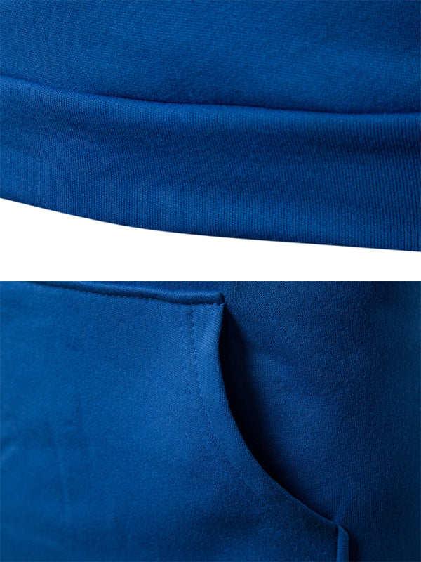 Solid Color Slim Fit Hoodie - Serenity Land fashion