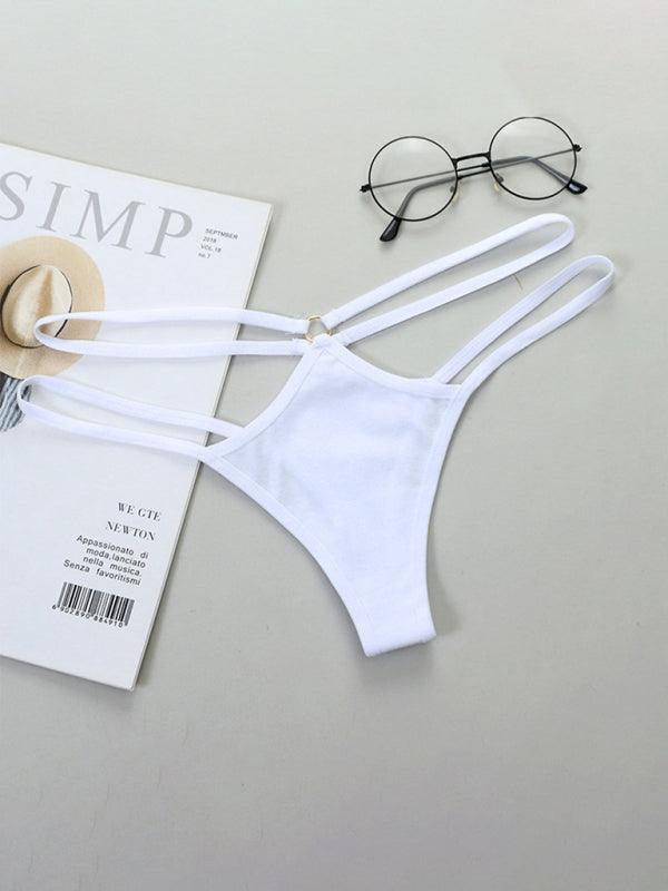 Thin strap hollow triangle low waist ladies panties - Serenity Land fashion