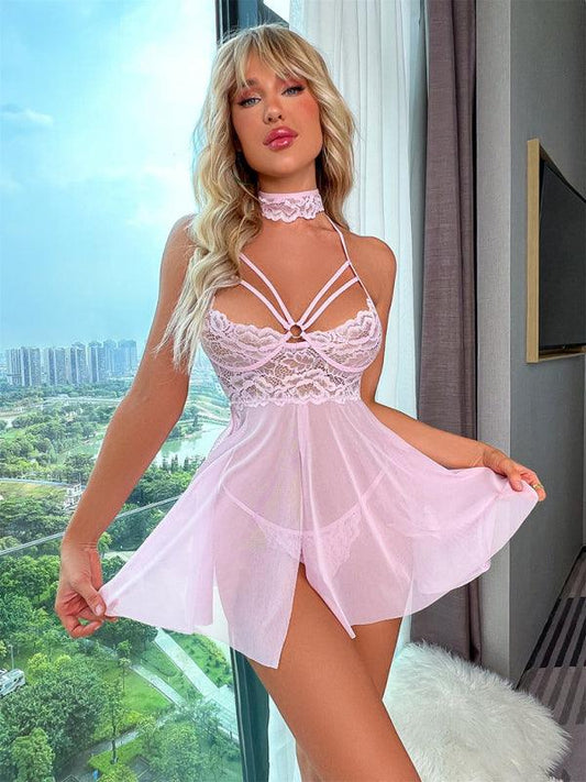 Temptation Lace Backless Sling Nightdress - Serenity Land fashion