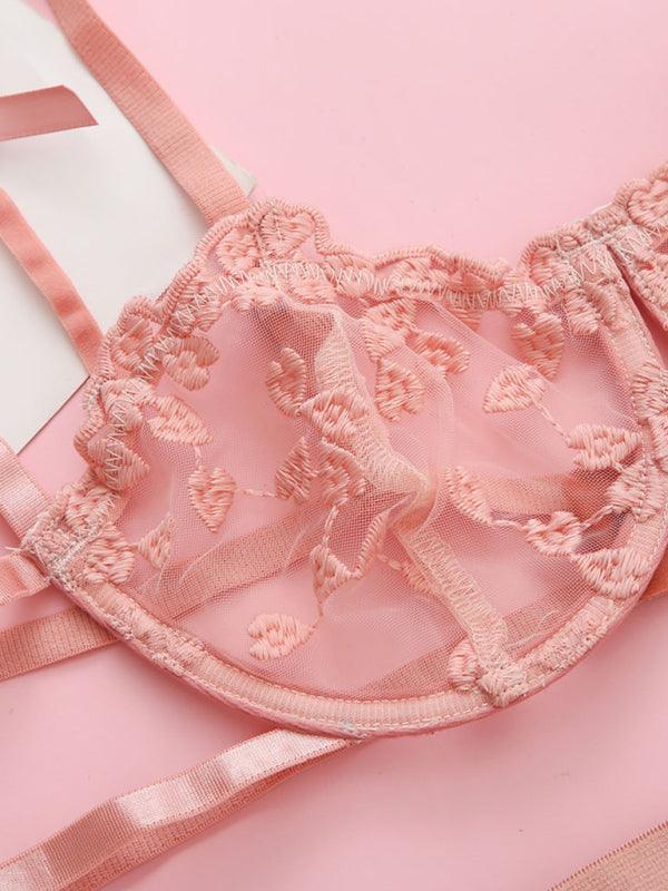 Women's LaceSee-Through Three-piece Set - Serenity Land fashion