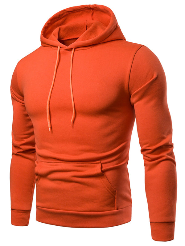 Solid Color Slim Fit Hoodie - Serenity Land fashion