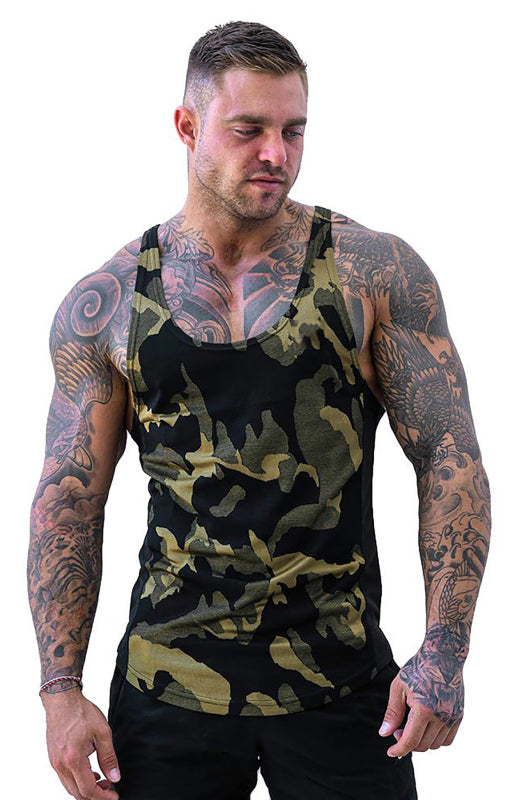 Men's Camouflage Print Breathable Tank Top - Serenity Land fashion