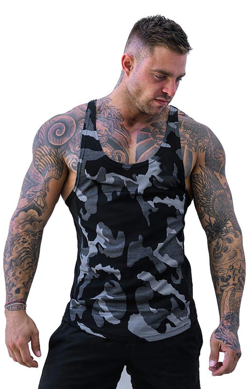 Men's Camouflage Print Breathable Tank Top - Serenity Land fashion