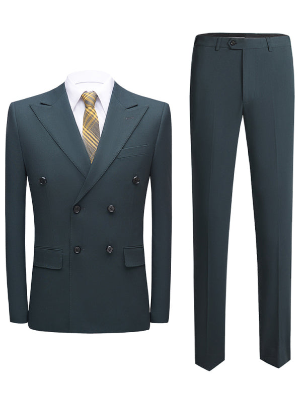 Slim Fit Business Two Piece Suit - Serenity Land fashion