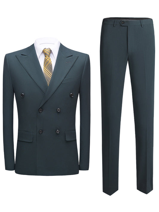Slim Fit Business Two Piece Suit - Serenity Land fashion