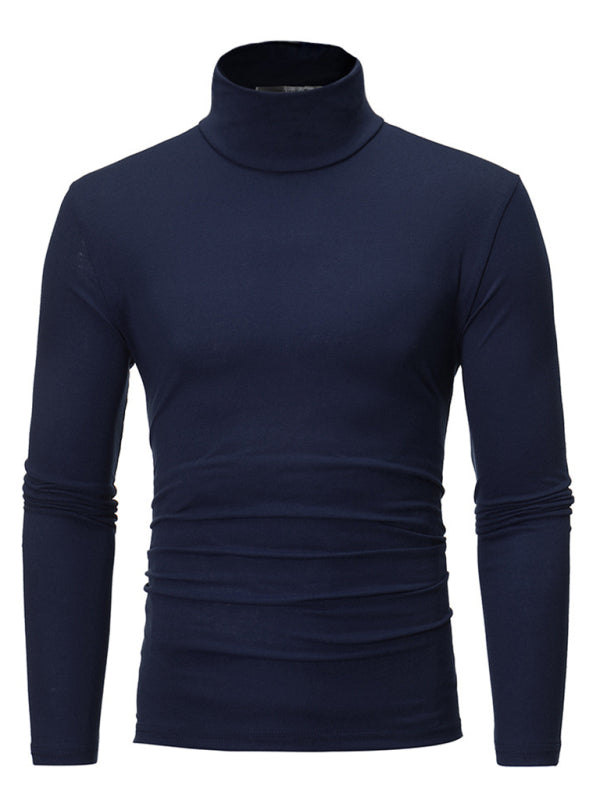 Solid Color Turtleneck Pullover - Serenity Land fashion