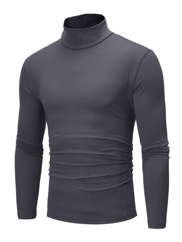 Solid Color Turtleneck Pullover - Serenity Land fashion