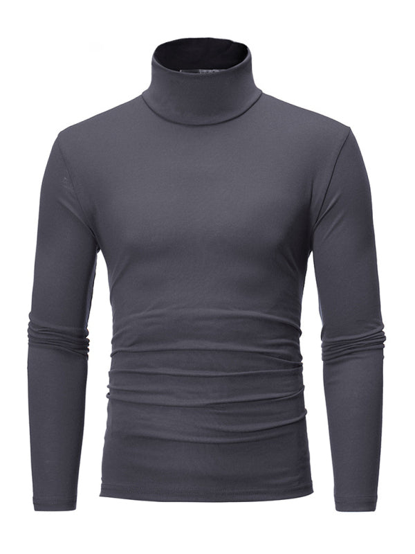 Solid Color Turtleneck Pullover - Serenity Land fashion