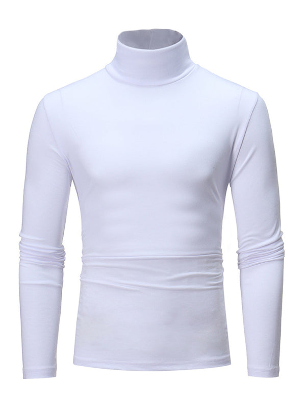 Solid Color Turtleneck Pullover - Serenity Land fashion