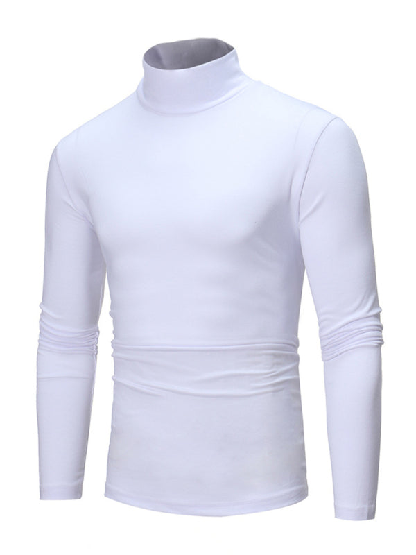 Solid Color Turtleneck Pullover - Serenity Land fashion