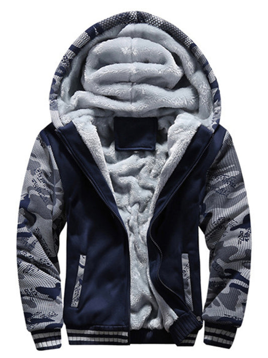 Faux Fur Lined Zip Up Hoodie - Serenity Land fashion