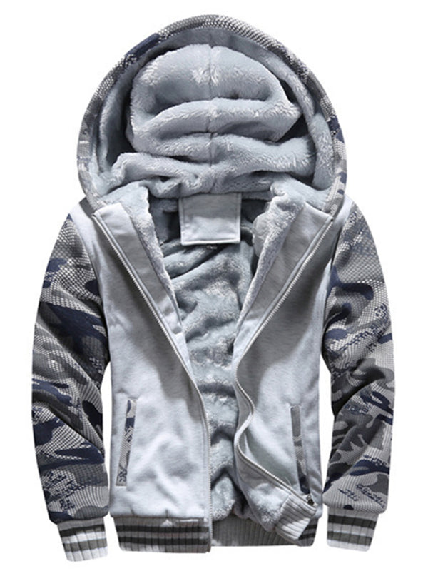 Faux Fur Lined Zip Up Hoodie - Serenity Land fashion