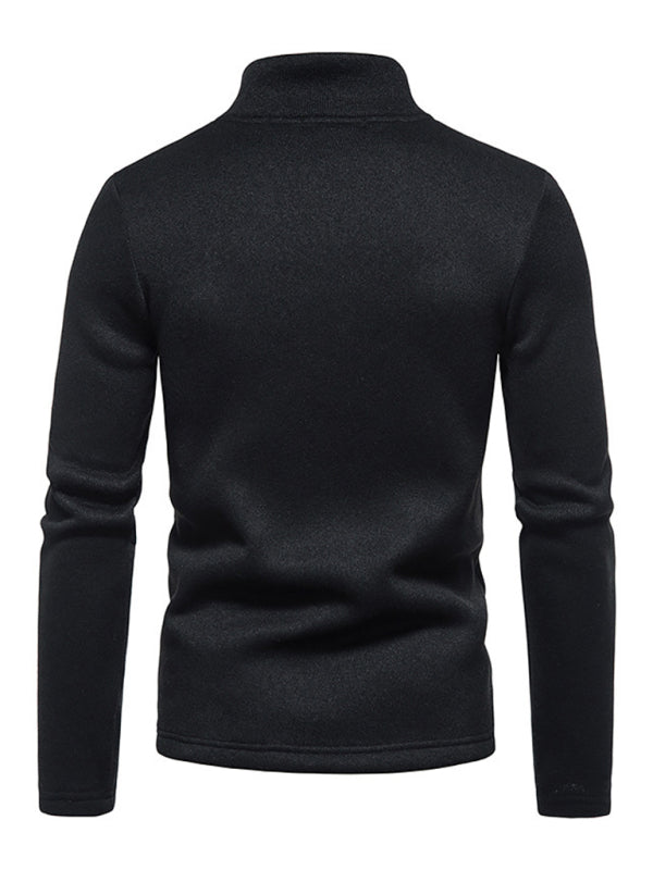 Solid color turtleneck long sleeve sweatshirt - Serenity Land fashion