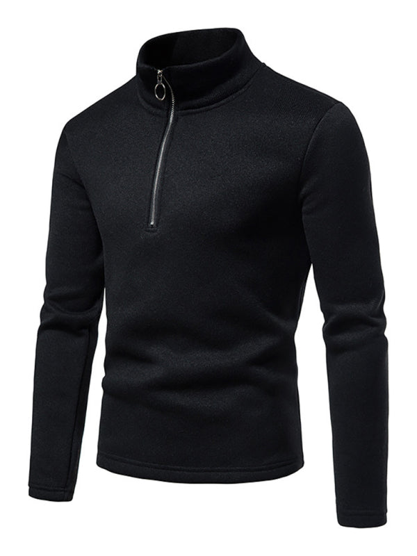 Solid color turtleneck long sleeve sweatshirt - Serenity Land fashion