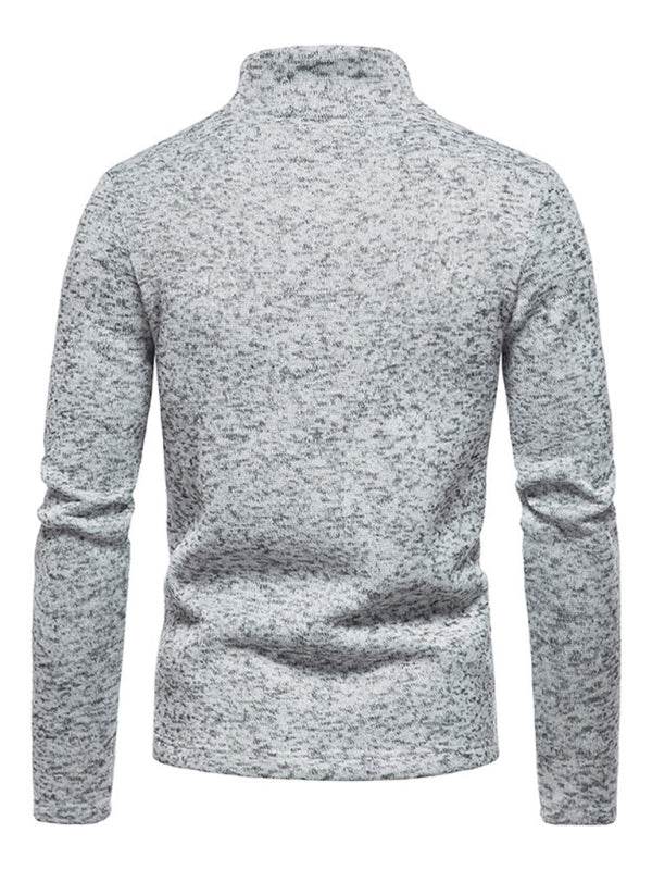 Solid color turtleneck long sleeve sweatshirt - Serenity Land fashion