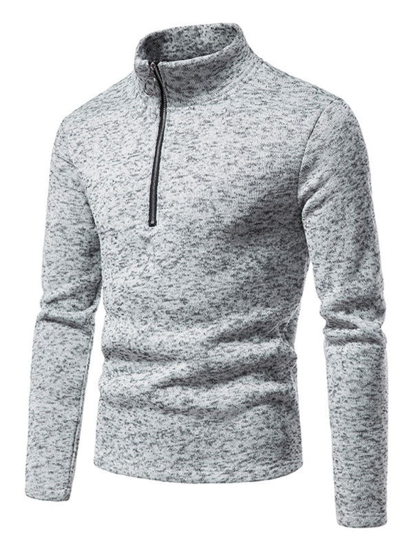 Solid color turtleneck long sleeve sweatshirt - Serenity Land fashion