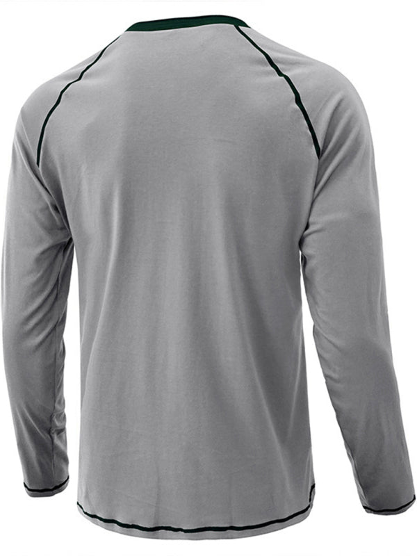 Thermal Henley Trim T Shirt - Serenity Land fashion