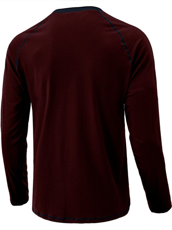 Thermal Henley Trim T Shirt - Serenity Land fashion