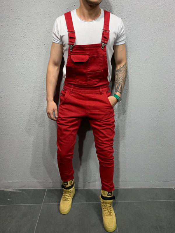 Garment Dyed Denim Carpenter Overalls - Serenity Land fashion