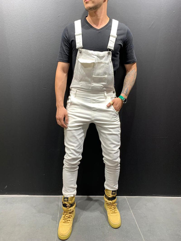 Garment Dyed Denim Carpenter Overalls - Serenity Land fashion