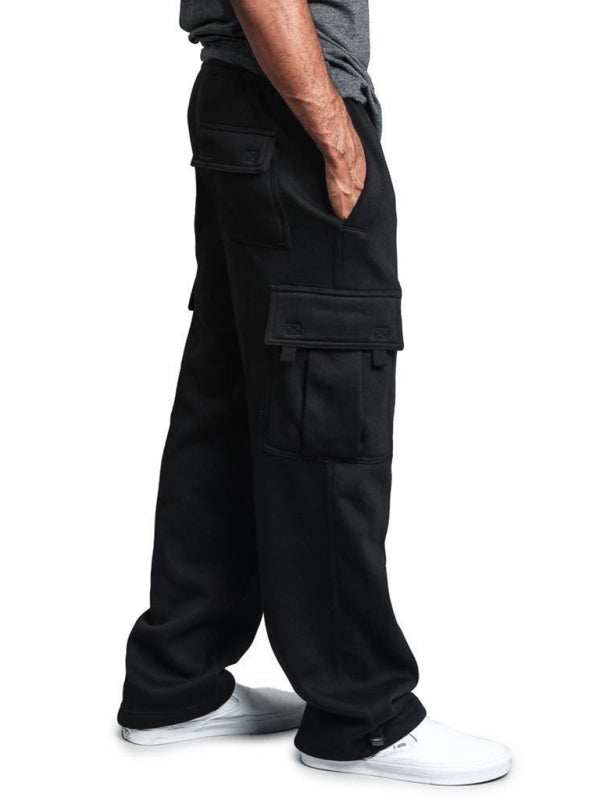 Solid Color Drawstring Waist Cargo Pants - Serenity Land fashion