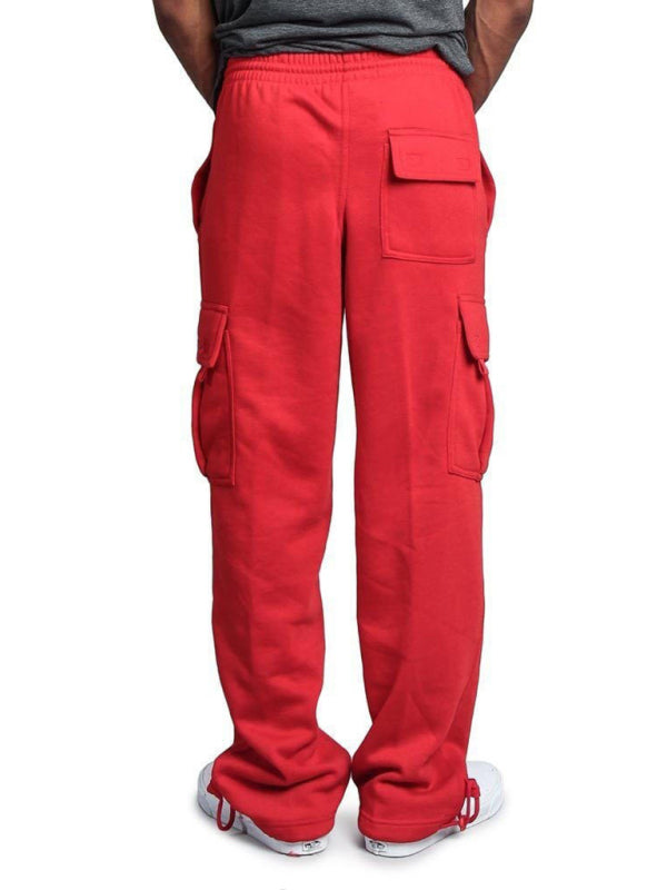 Solid Color Drawstring Waist Cargo Pants - Serenity Land fashion