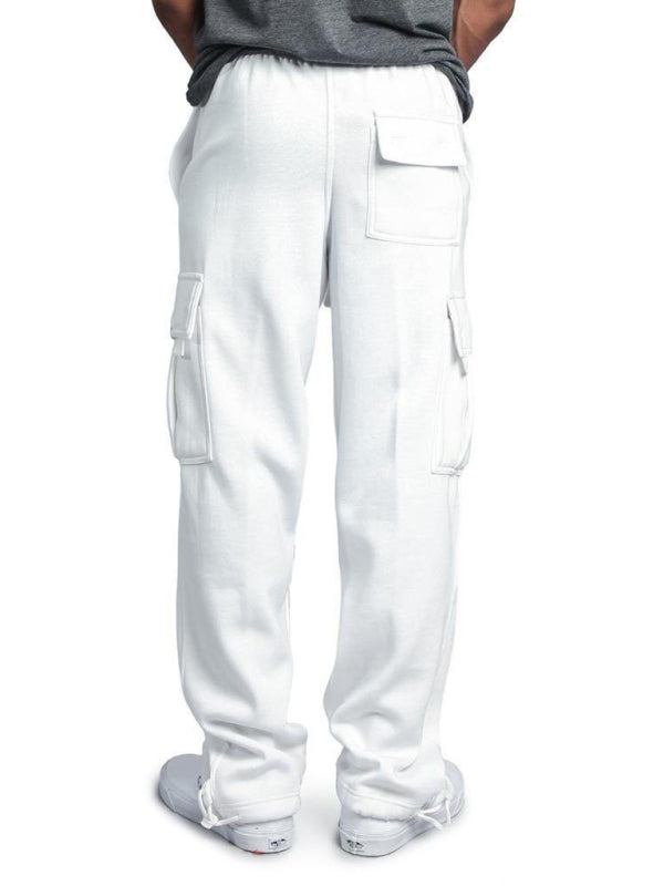 Solid Color Drawstring Waist Cargo Pants - Serenity Land fashion