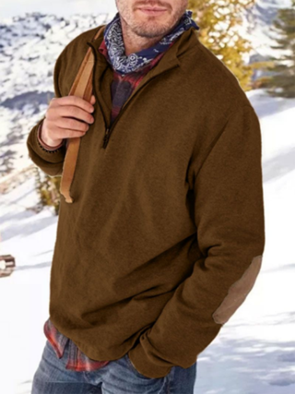 Casual Half Zipper Loose Pullover Sweatshirt - Serenity Land fashion