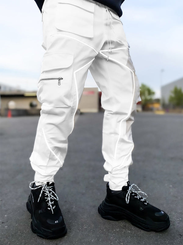 Multi-pocket Line Design Cargo Pants - Serenity Land fashion