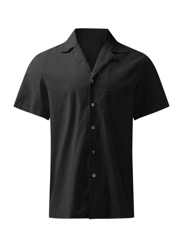 Men's Woven Loose Lapel Shirt