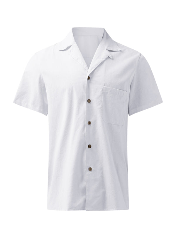 Men's Woven Loose Lapel Shirt